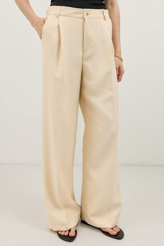 Antioch Wide-Leg Pleated Pants