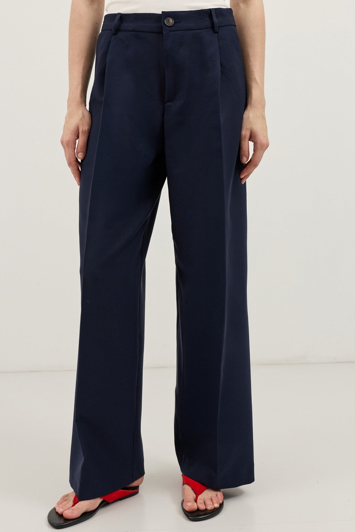 Antioch Wide-Leg Pleated Pants