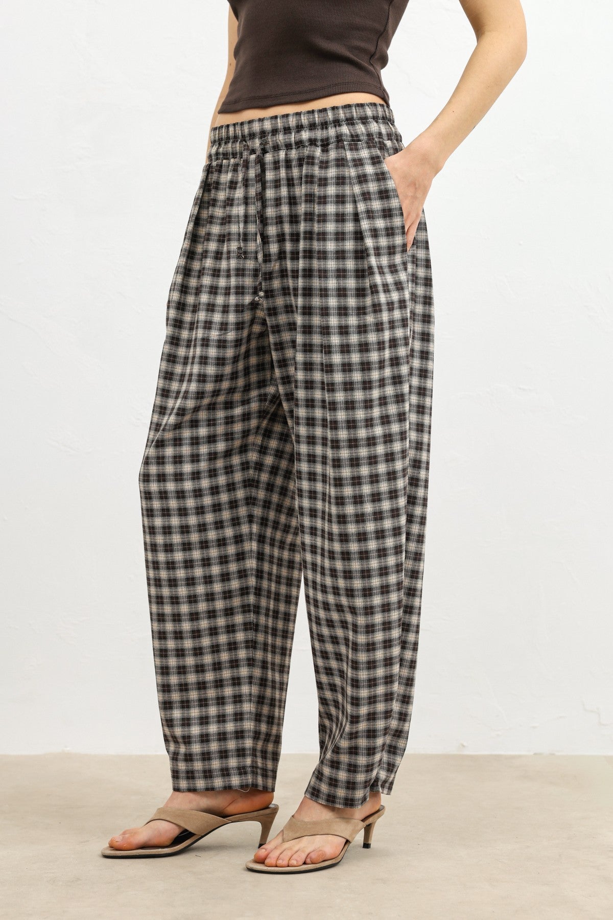 Antioch Adjustable-Cuff Checkered Women's Pants