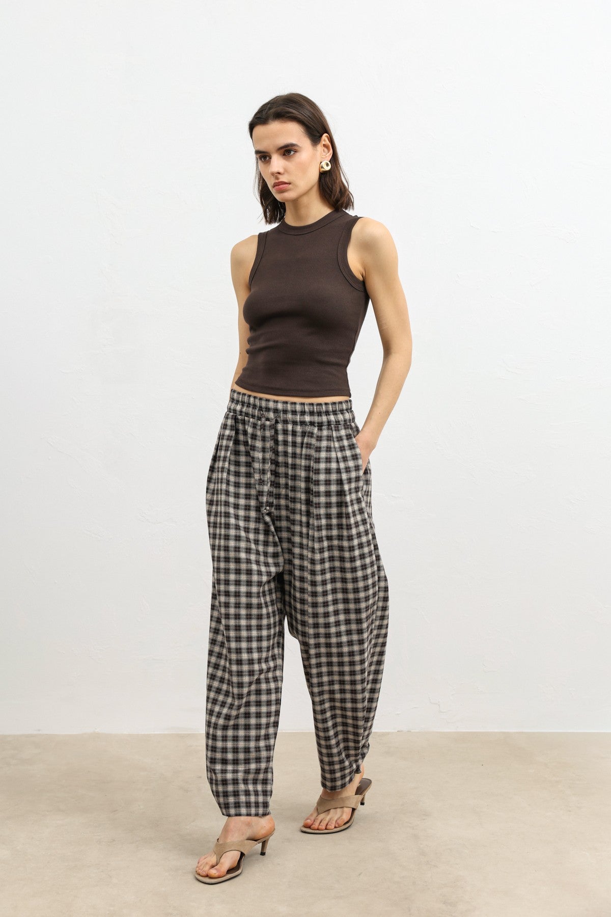 Antioch Adjustable-Cuff Checkered Women's Pants