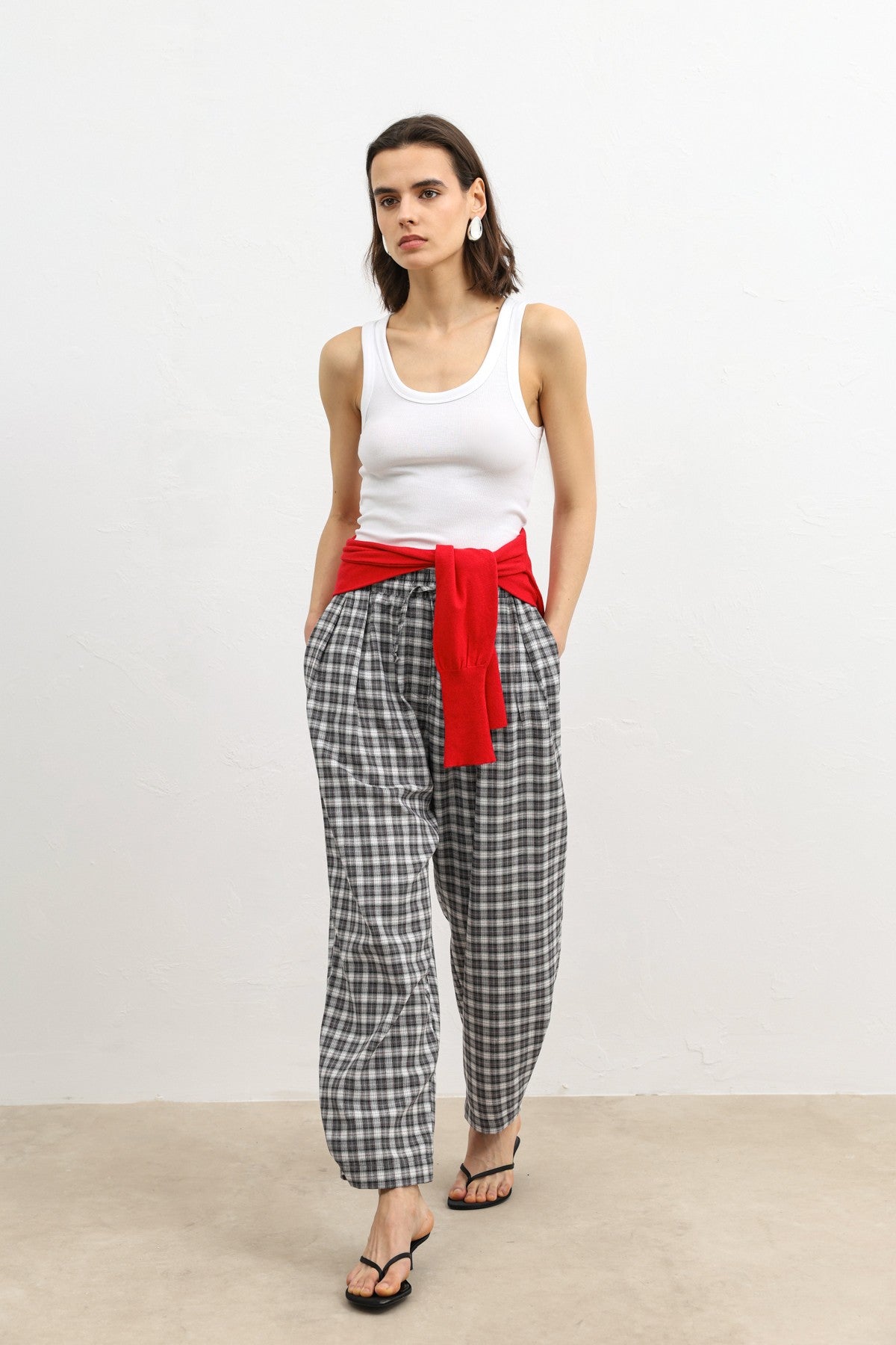 Antioch Adjustable-Cuff Checkered Women's Pants