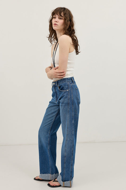 Cuffed Barrel Jeans