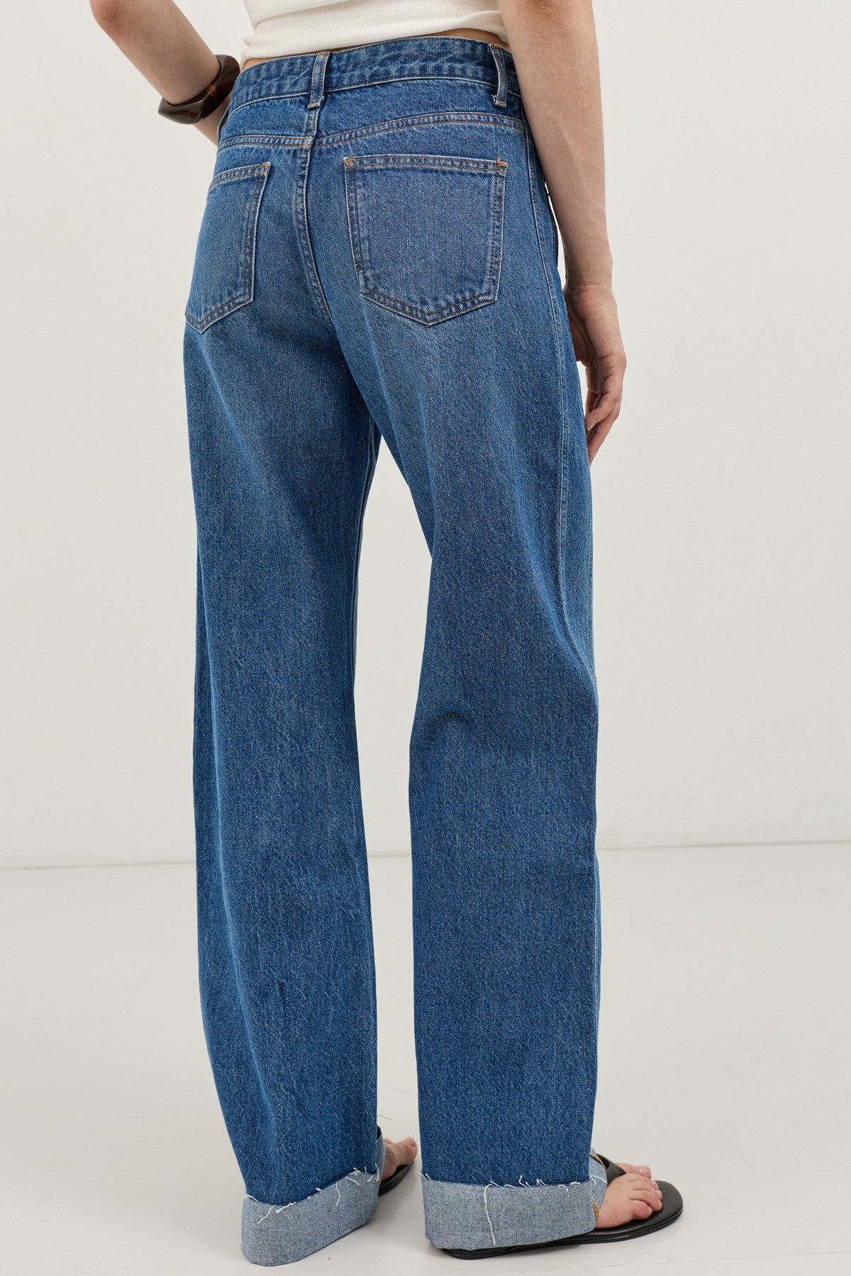 Cuffed Barrel Jeans