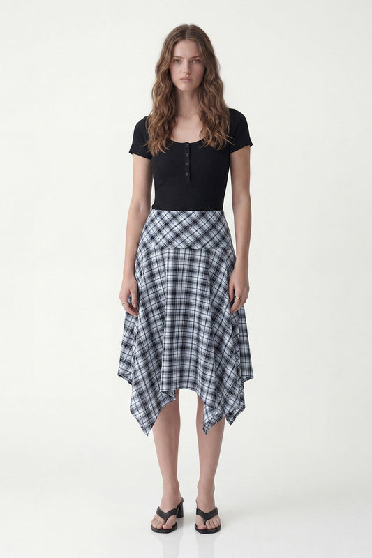 Antioch Asymmetrical Plaid Women's Skirt