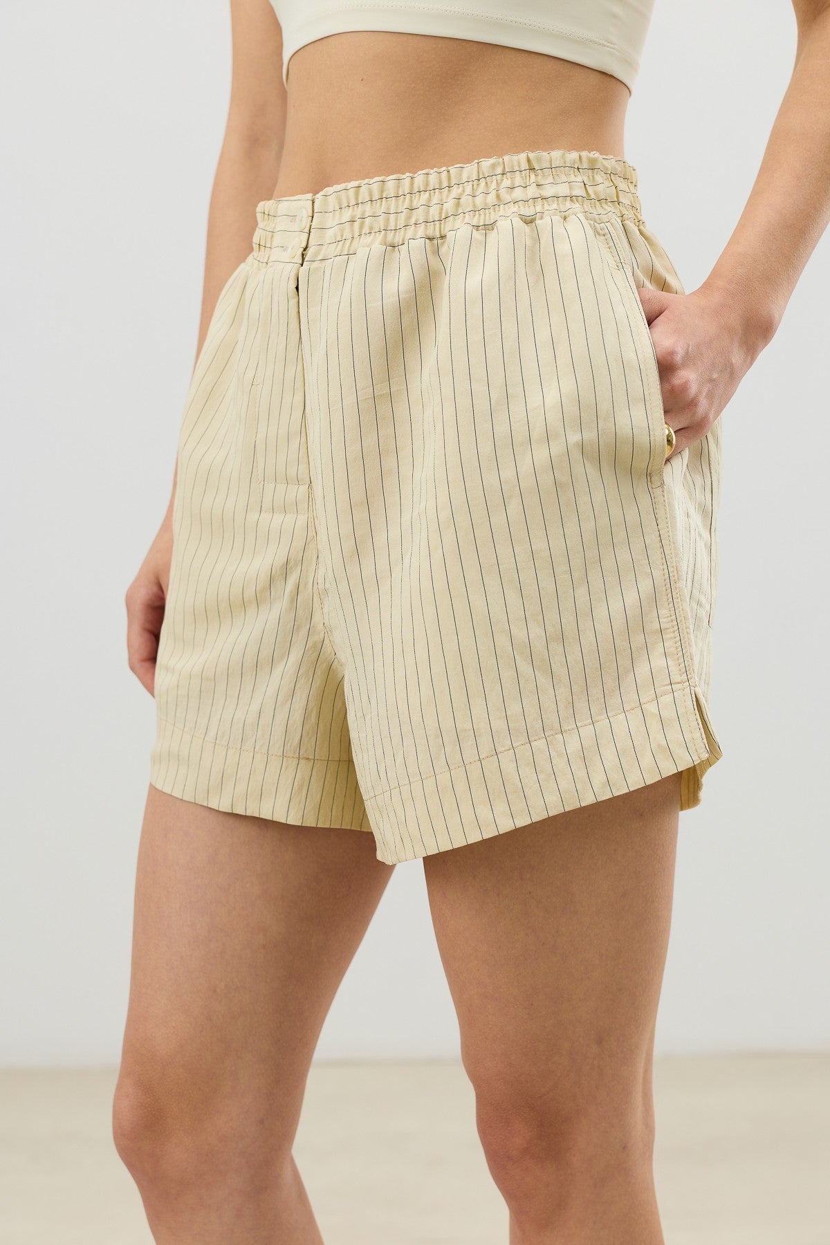 Antioch Women's Striped Shorts with a Modal Blend and Elastic Waistband