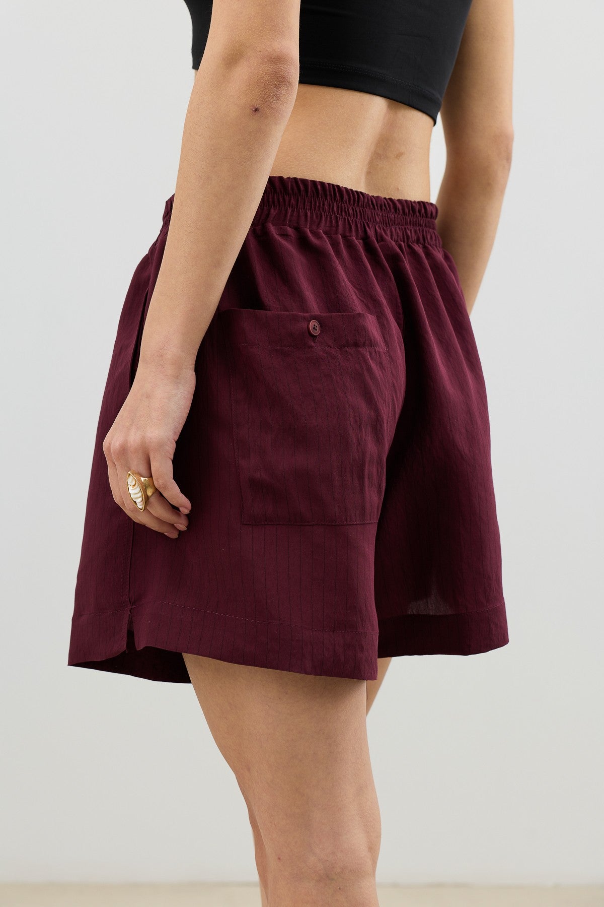 Antioch Women's Striped Shorts with a Modal Blend and Elastic Waistband