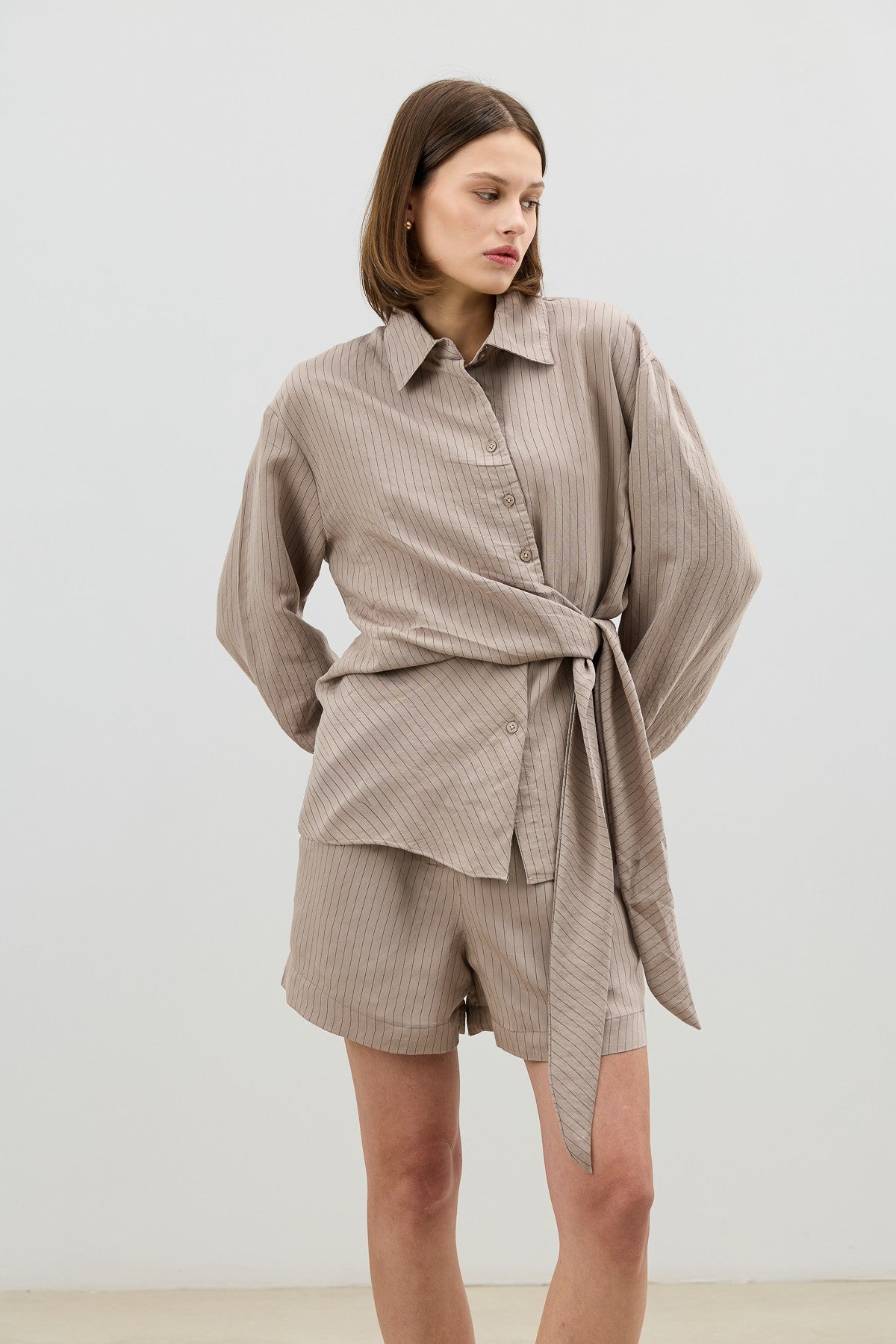 Antioch Women's Striped Shorts with a Modal Blend and Elastic Waistband