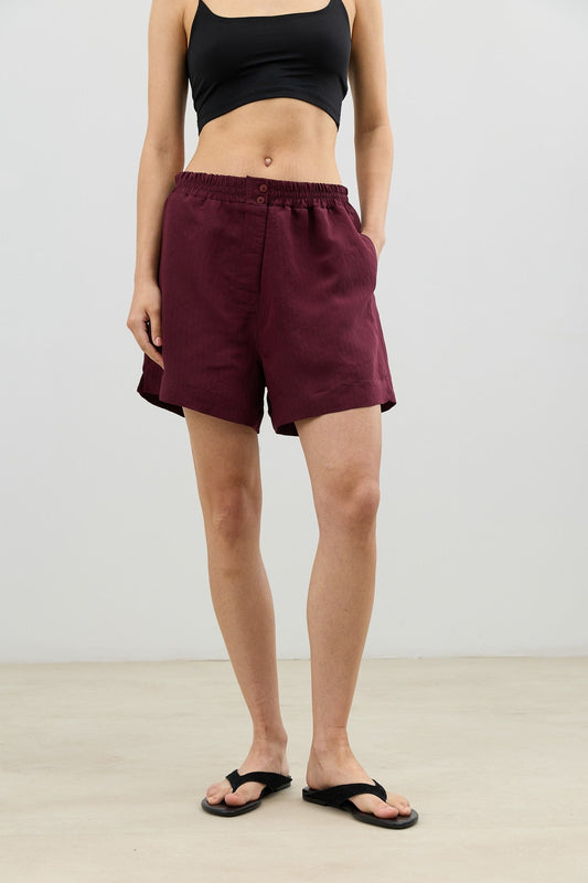 Antioch Women's Striped Shorts with a Modal Blend and Elastic Waistband