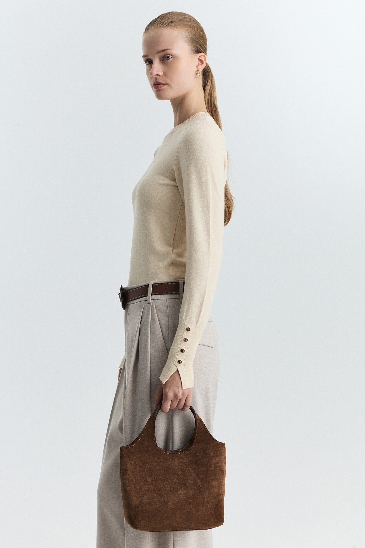 Basic Solid-Color Knit Sweater