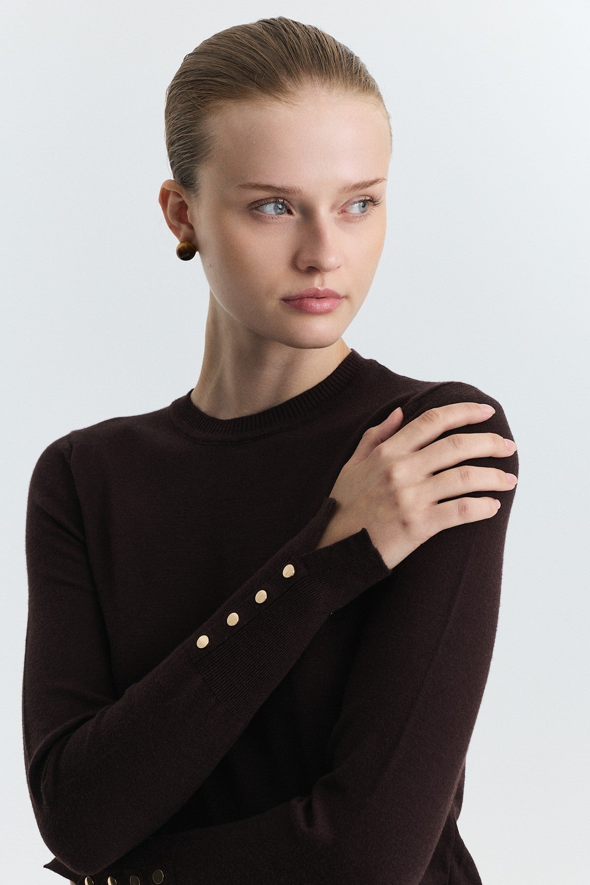 Basic Solid-Color Knit Sweater