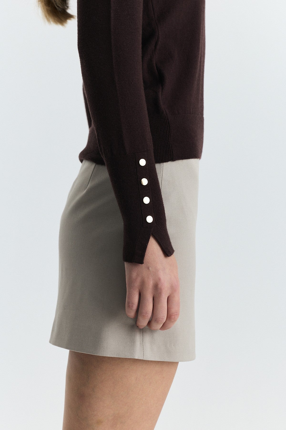 Basic Solid-Color Knit Sweater