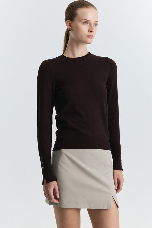 Basic Solid-Color Knit Sweater