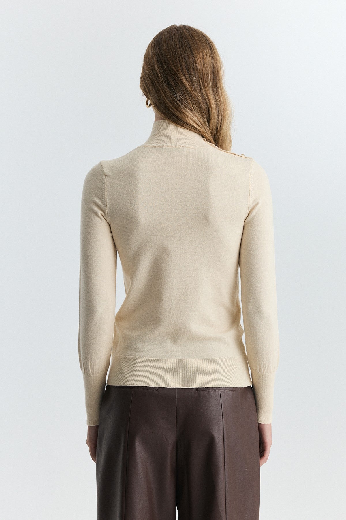 Button-Up Knit Sweater
