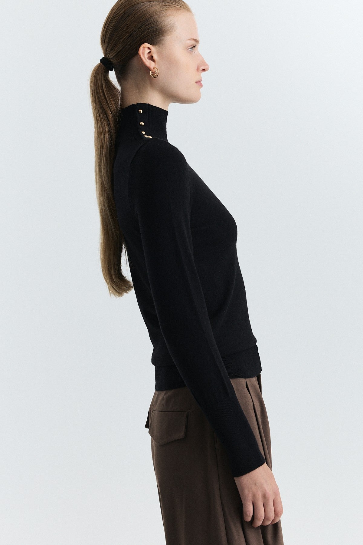 Button-Up Knit Sweater