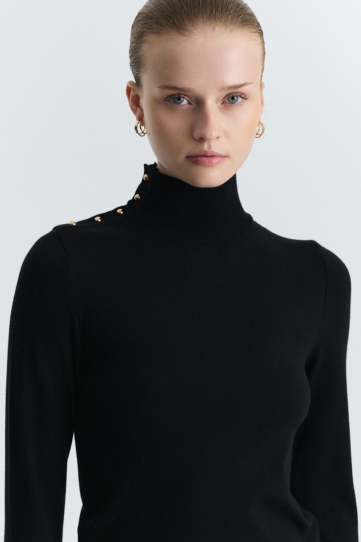 Button-Up Knit Sweater