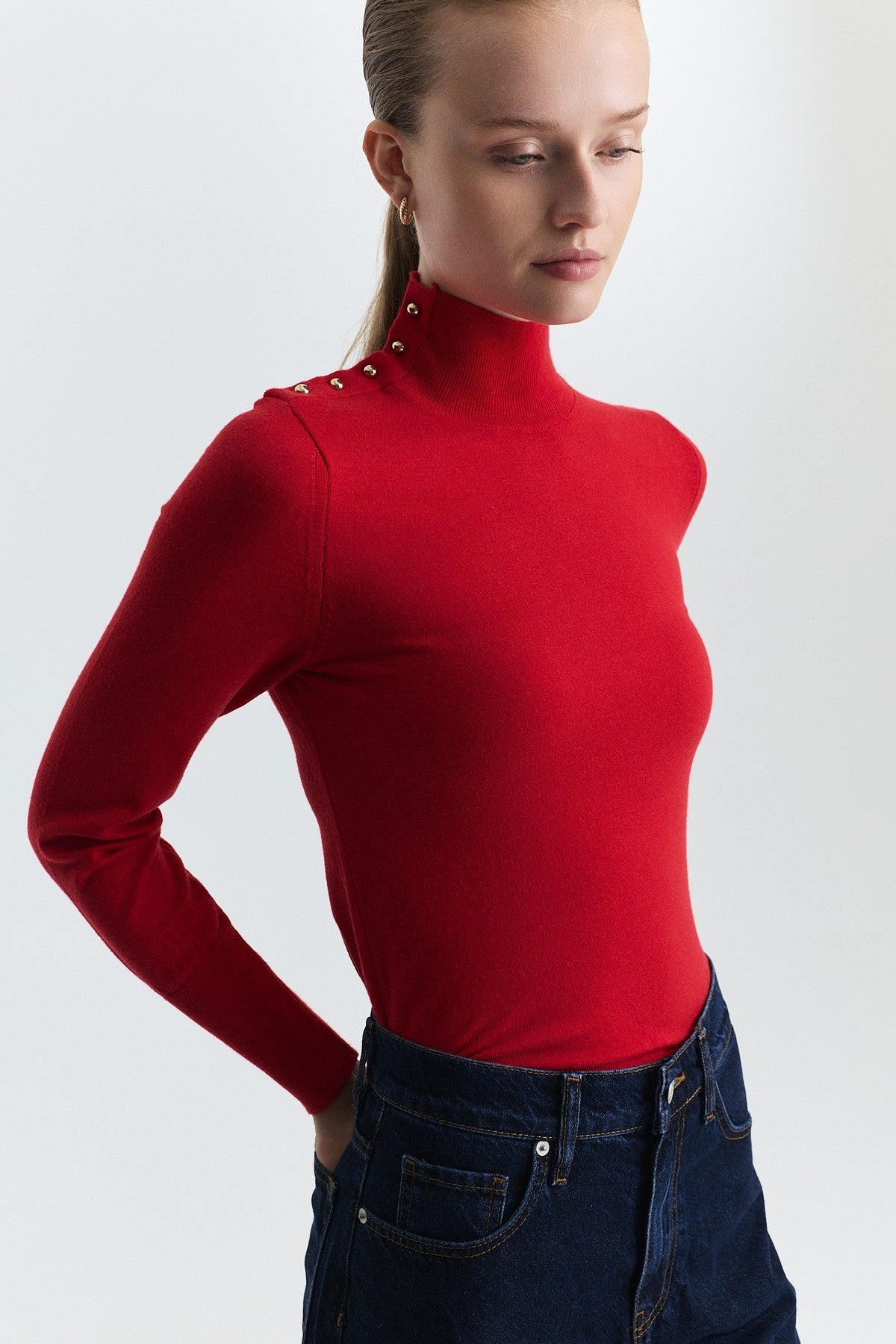 Button-Up Knit Sweater