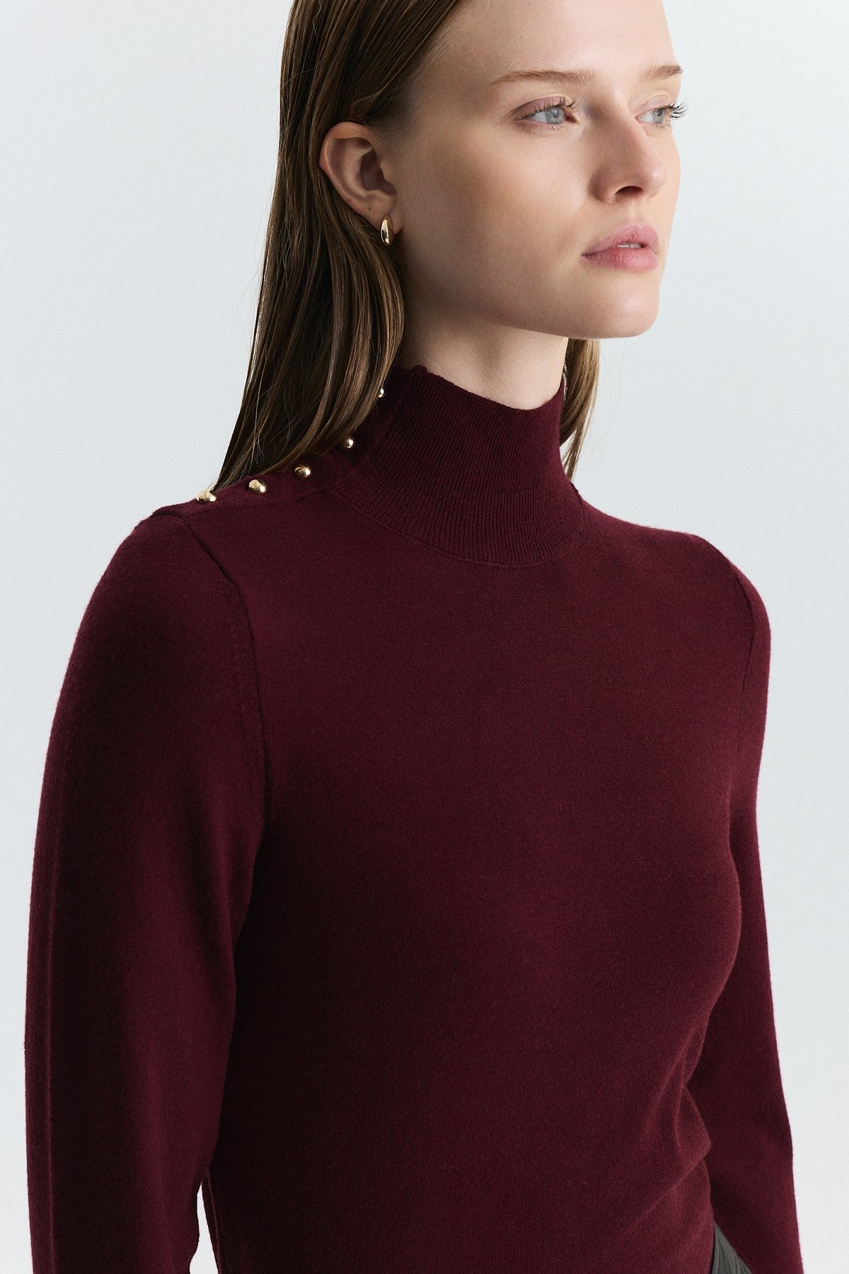 Button-Up Knit Sweater