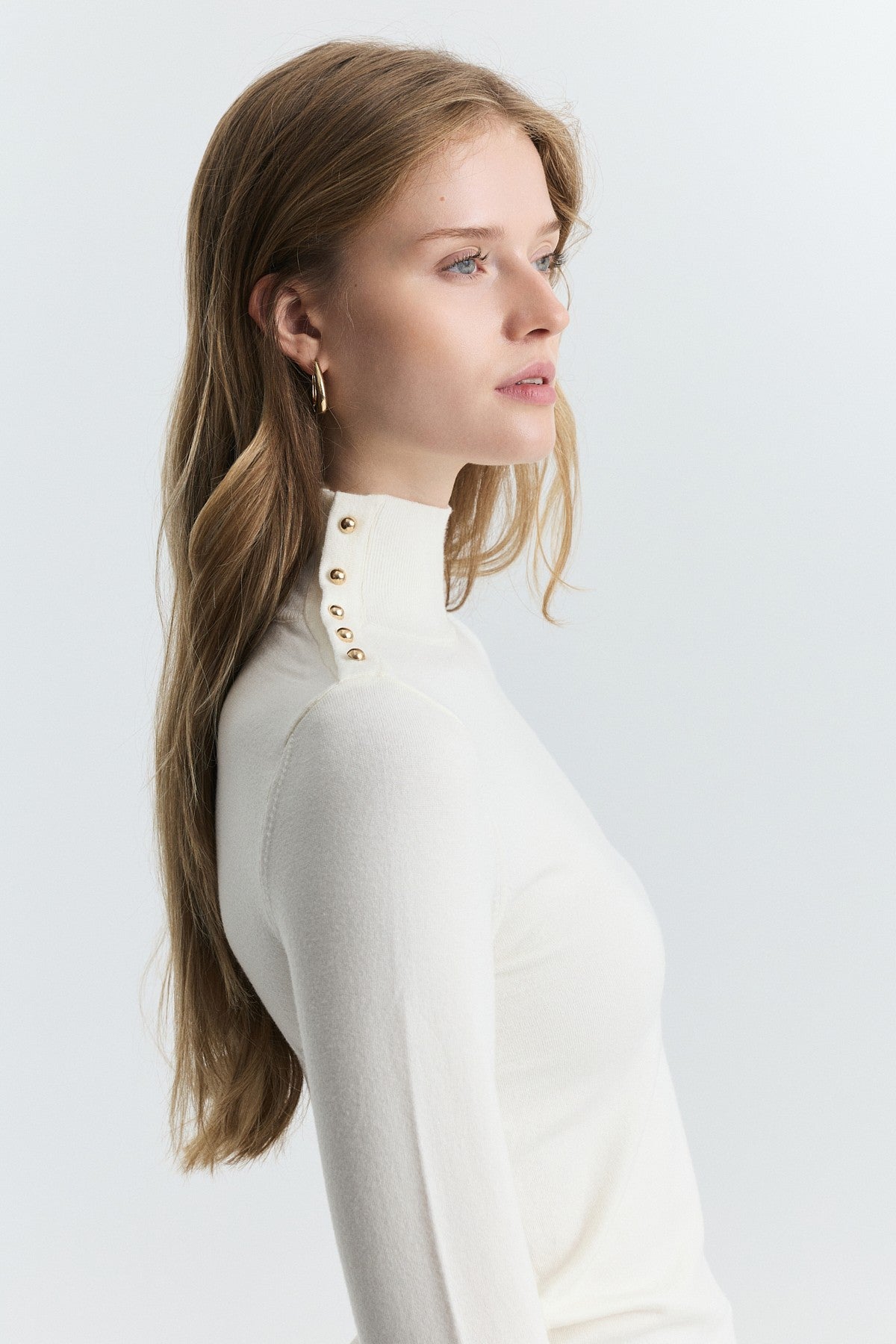 Button-Up Knit Sweater