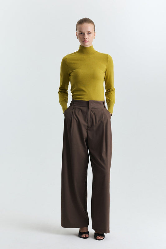Button-Up Knit Sweater