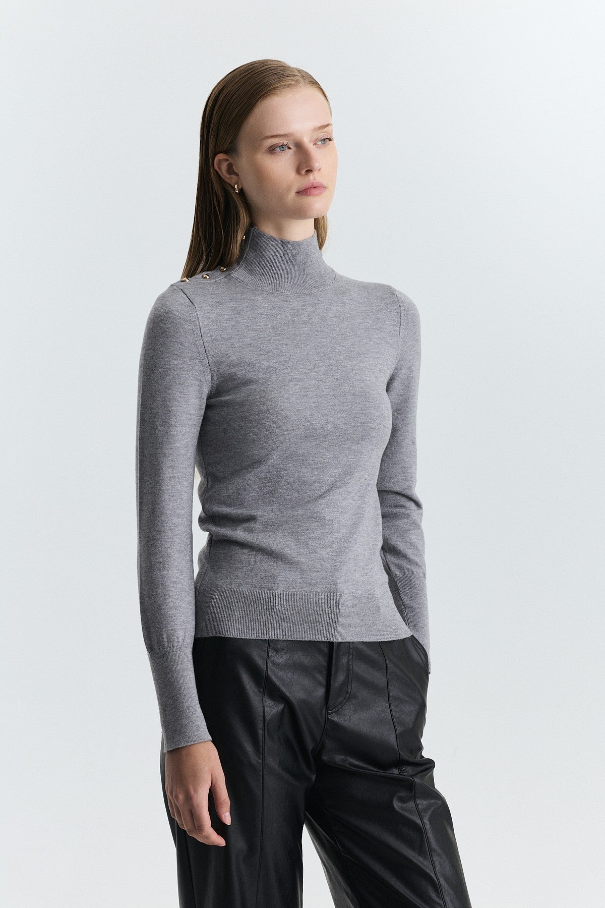 Button-Up Knit Sweater