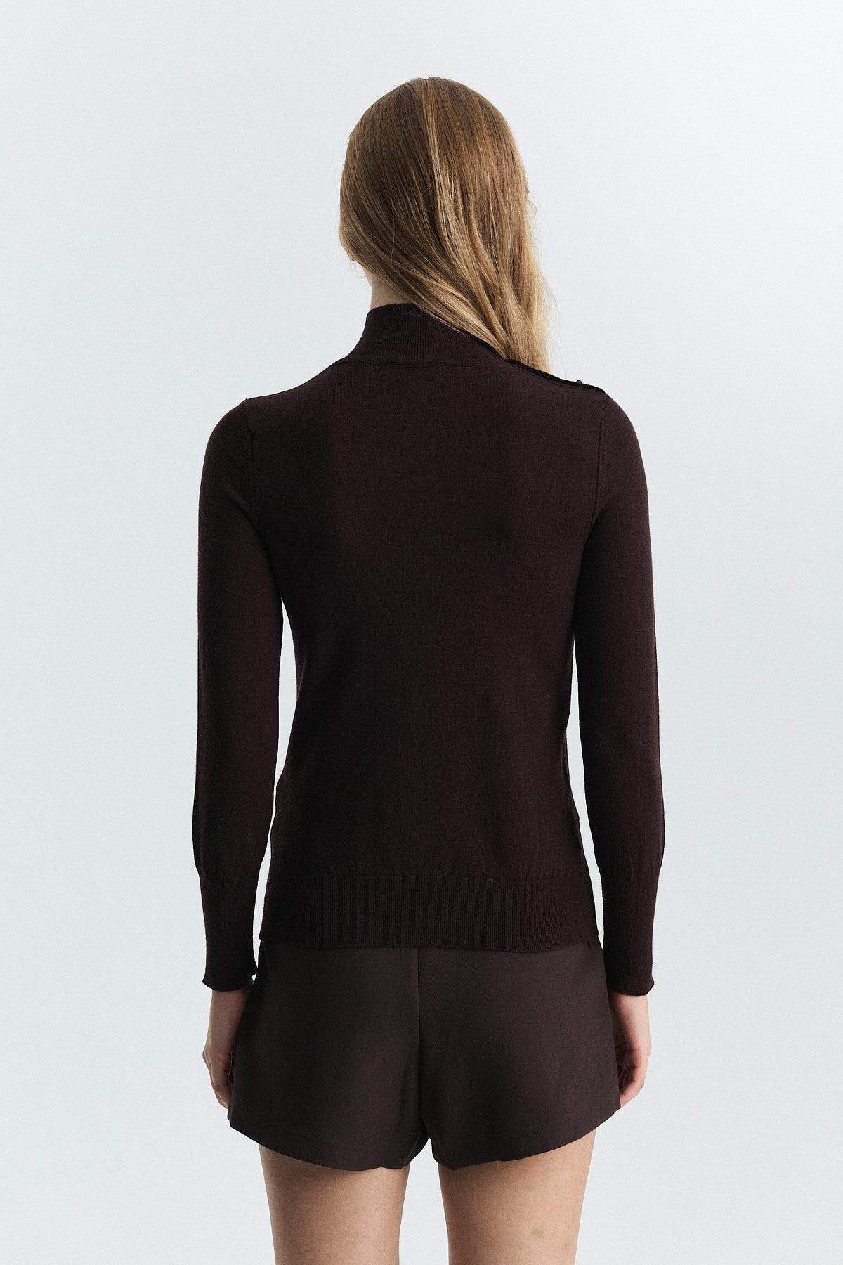 Button-Up Knit Sweater