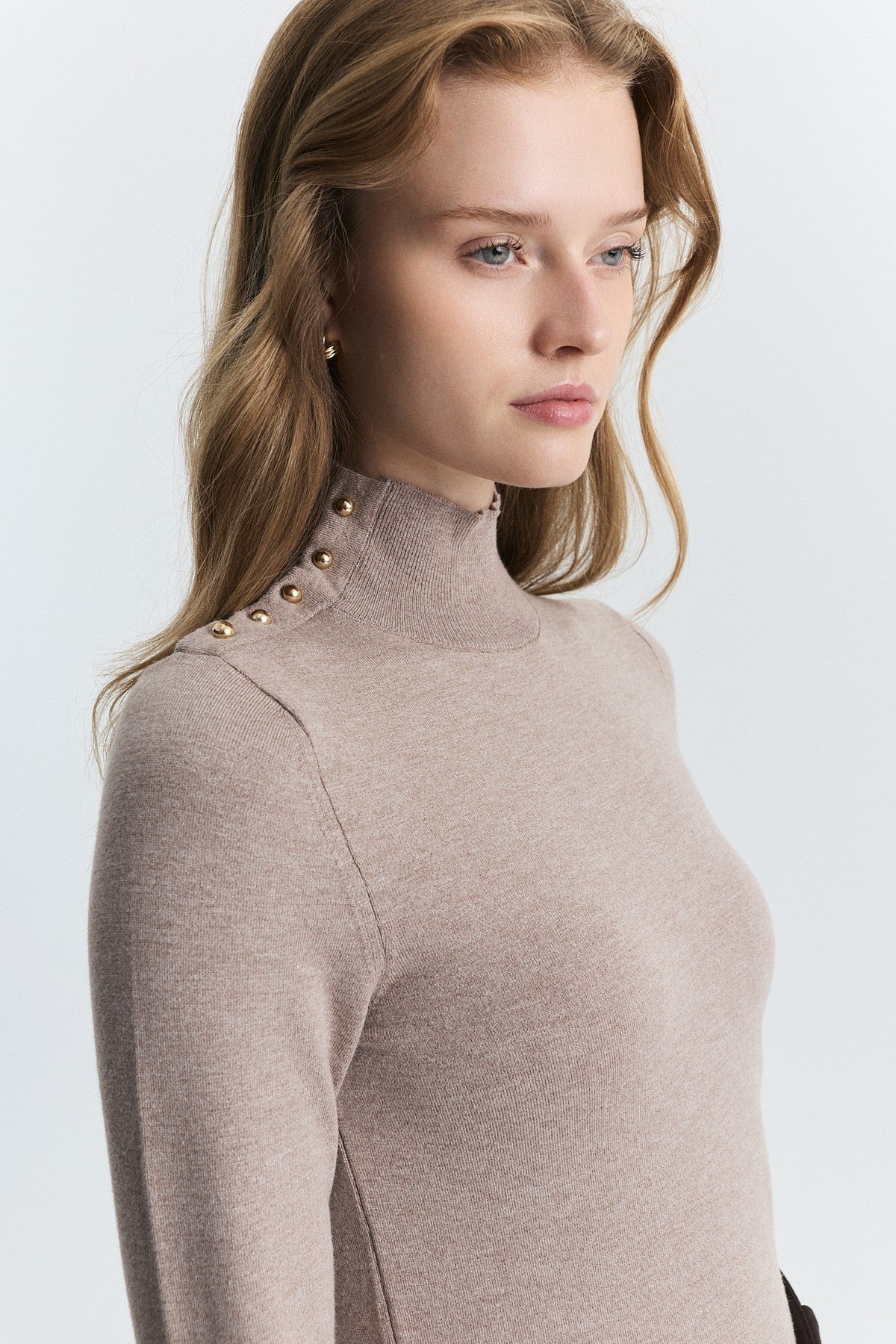 Button-Up Knit Sweater