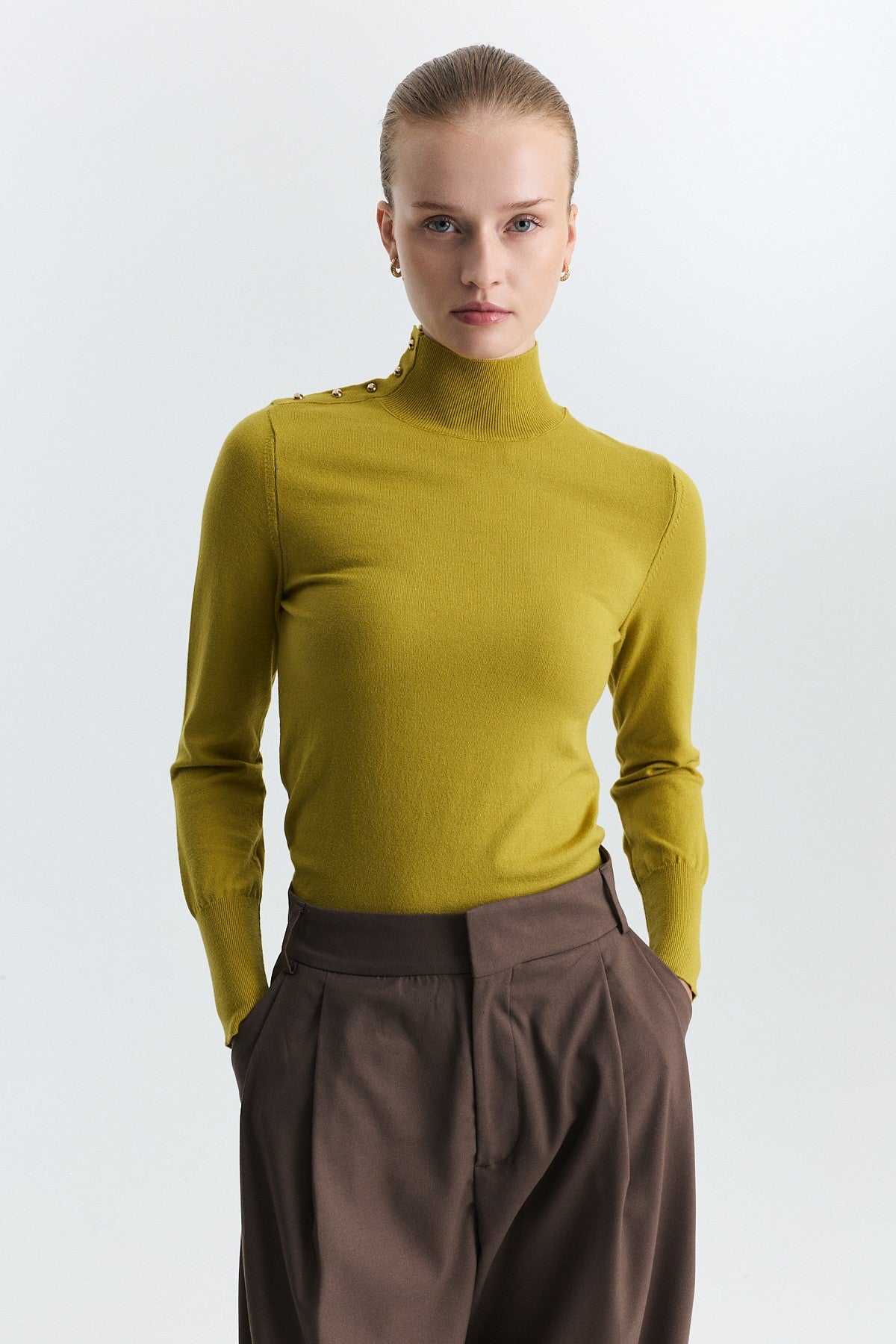 Button-Up Knit Sweater
