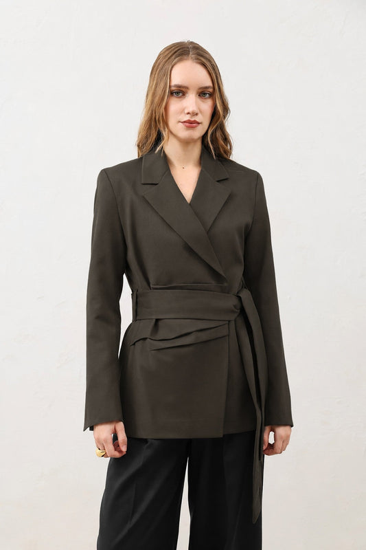 Fitted Women's Blazer with a Belt