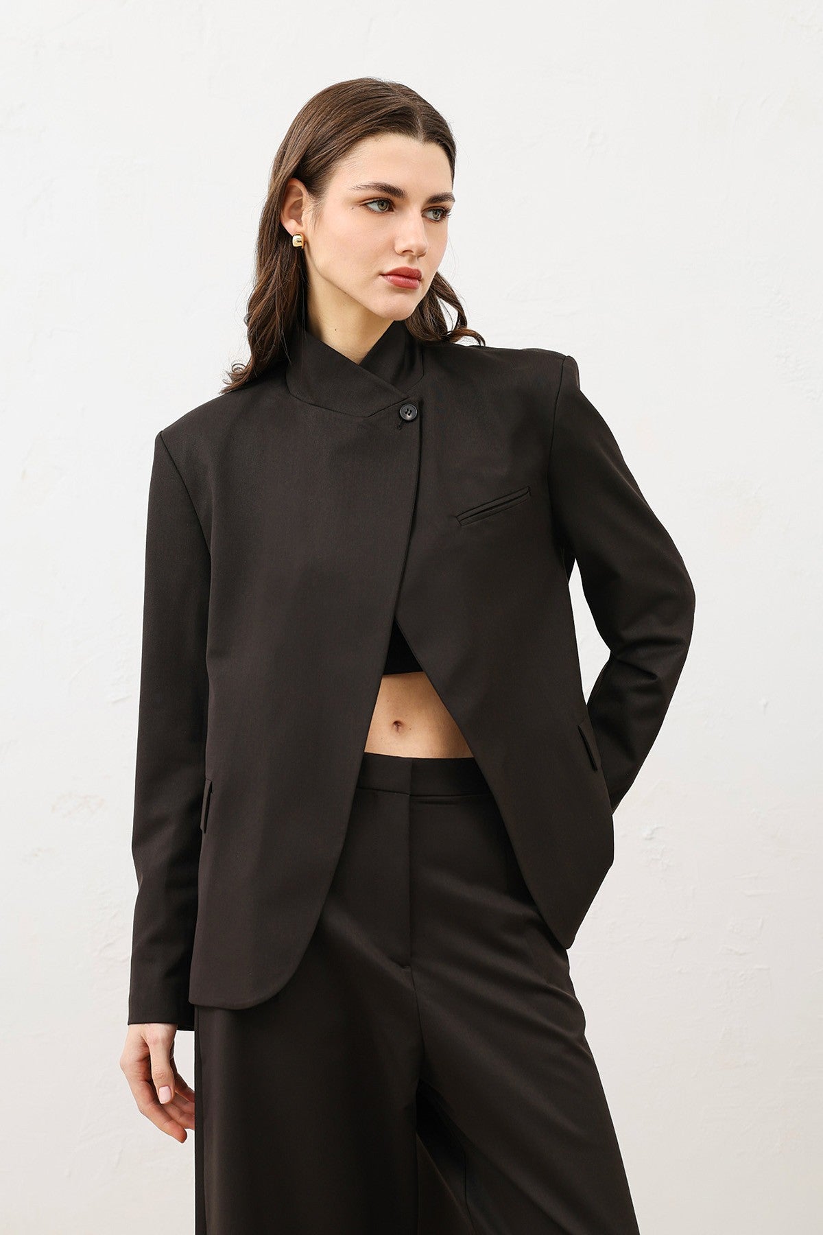 Antioch Stand-Up Collar Women's Blazer Jacket