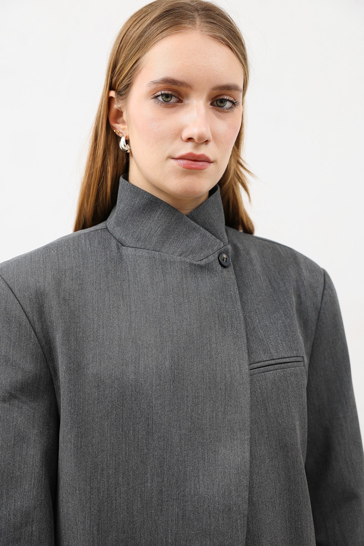Antioch Stand-Up Collar Women's Blazer Jacket