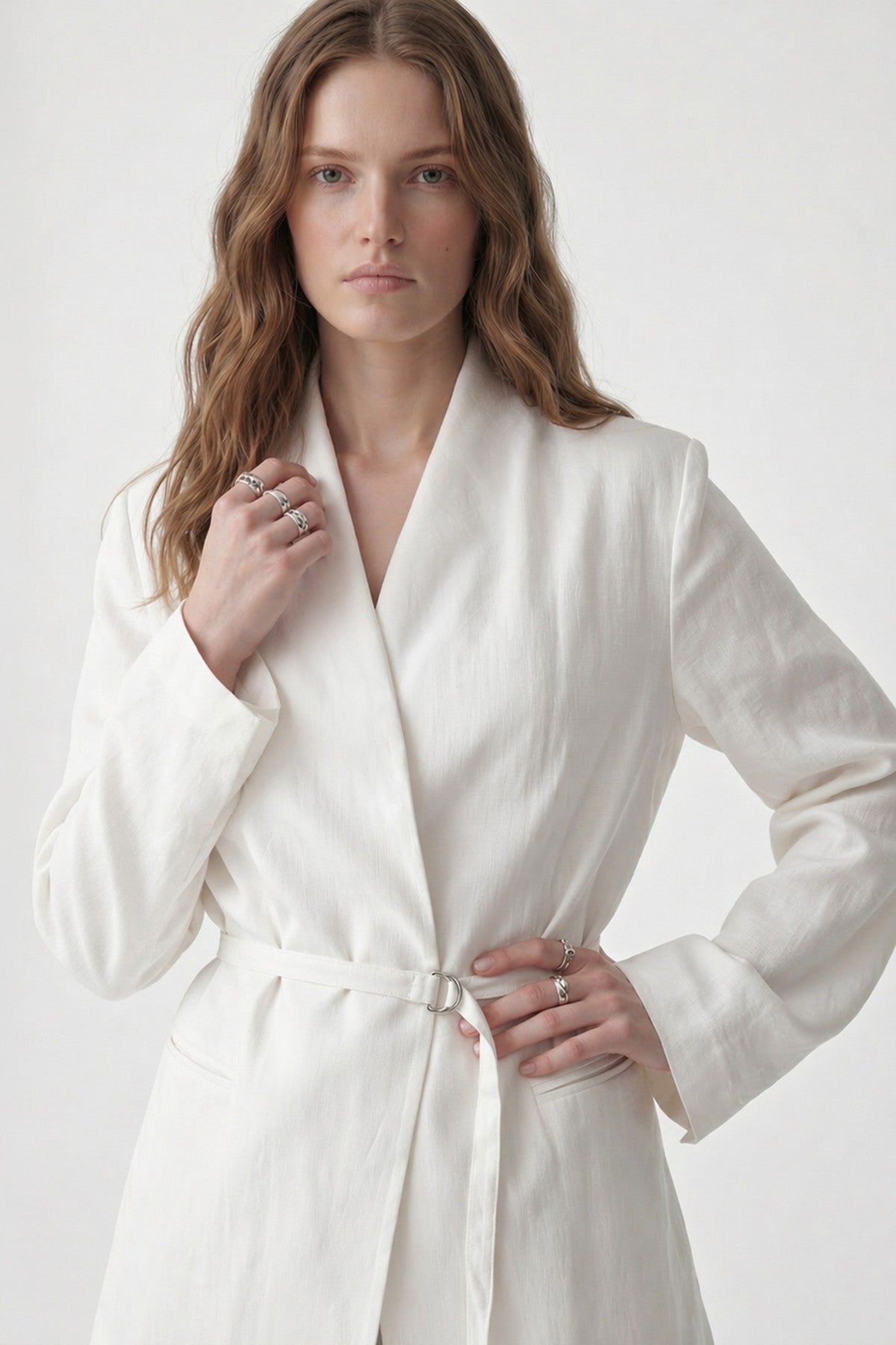 Antioch Women's Blazer Jacket with Linen Blend