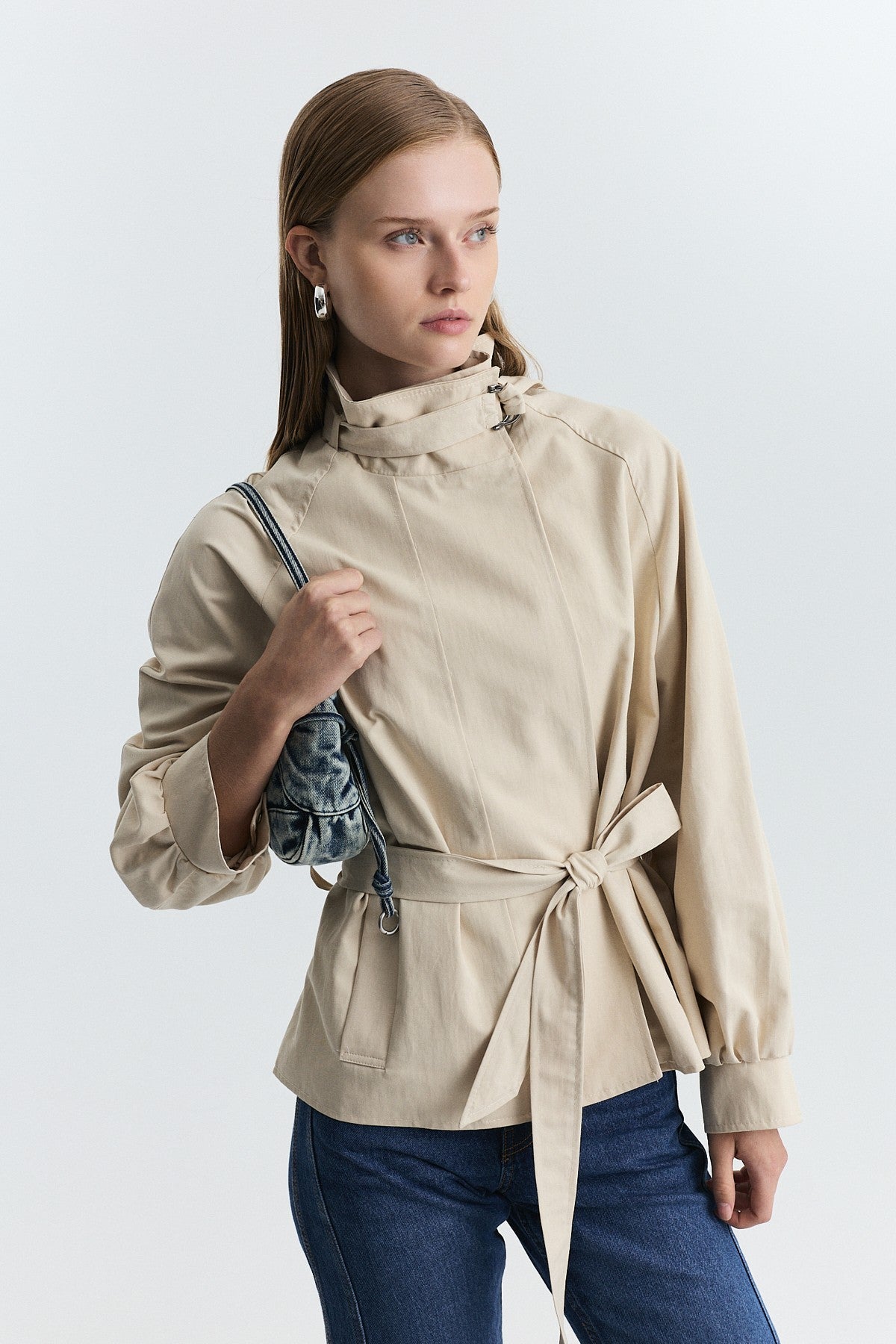 Stand-Up Collar Trench Coat