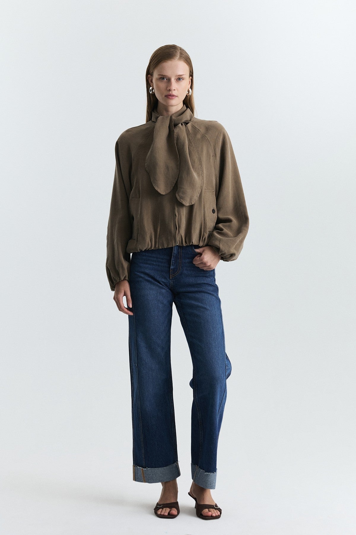 Lyocell-Blend Shawl-Collar Jacket
