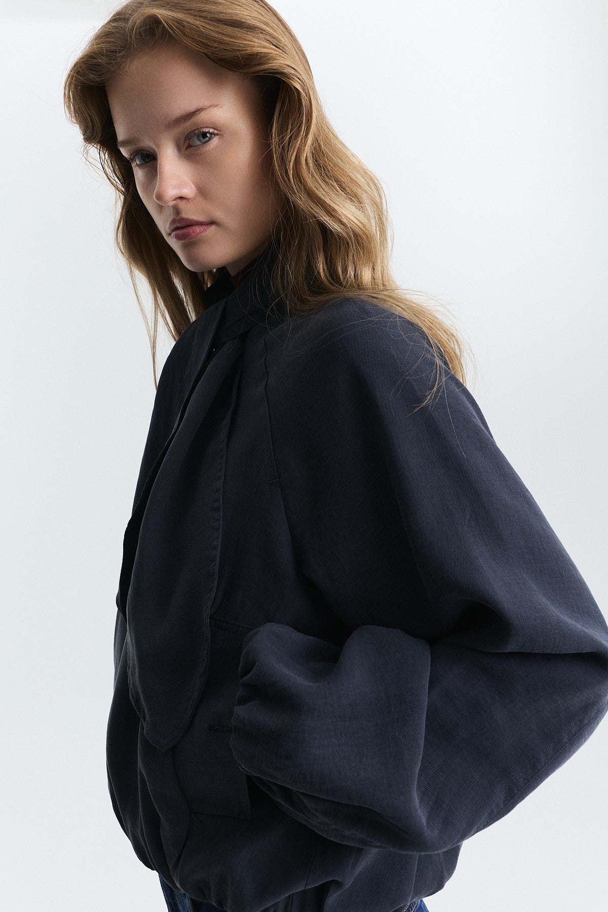 Lyocell-Blend Shawl-Collar Jacket