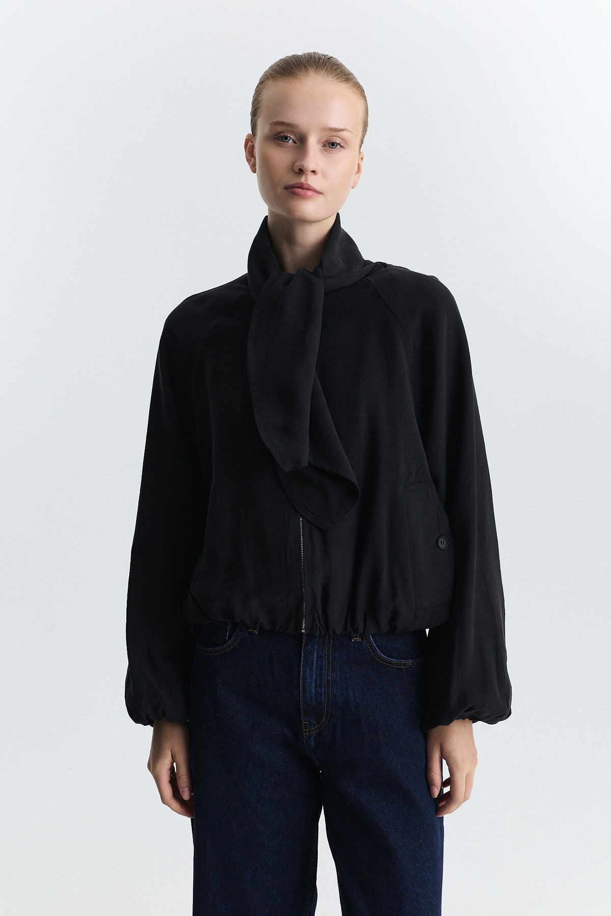 Lyocell-Blend Shawl-Collar Jacket