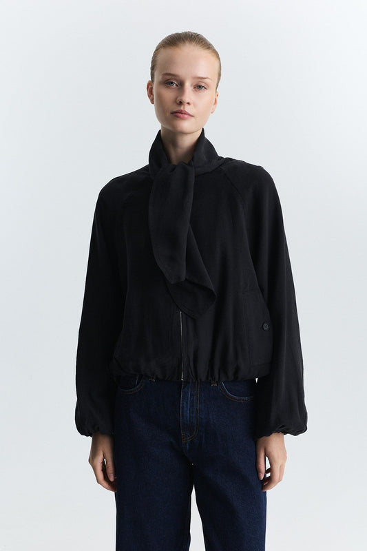 Lyocell-Blend Shawl-Collar Jacket