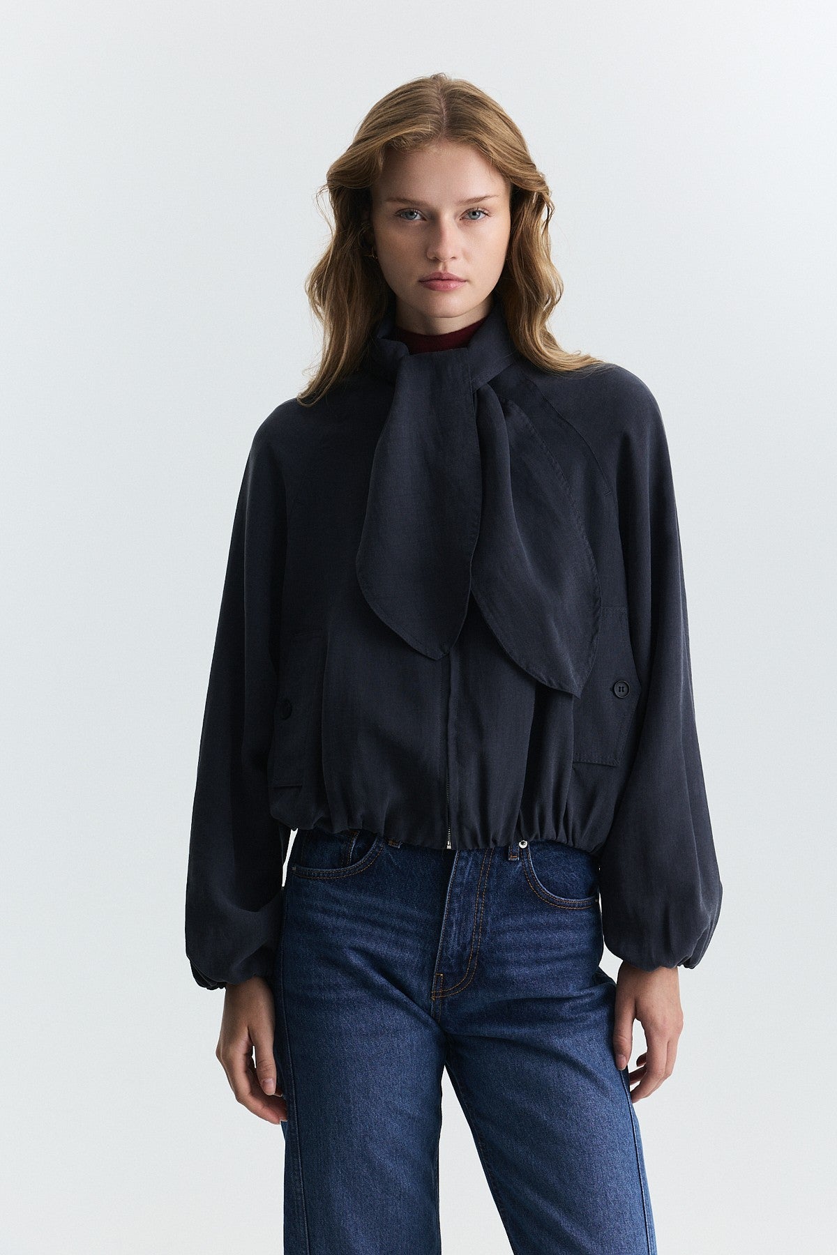 Lyocell-Blend Shawl-Collar Jacket