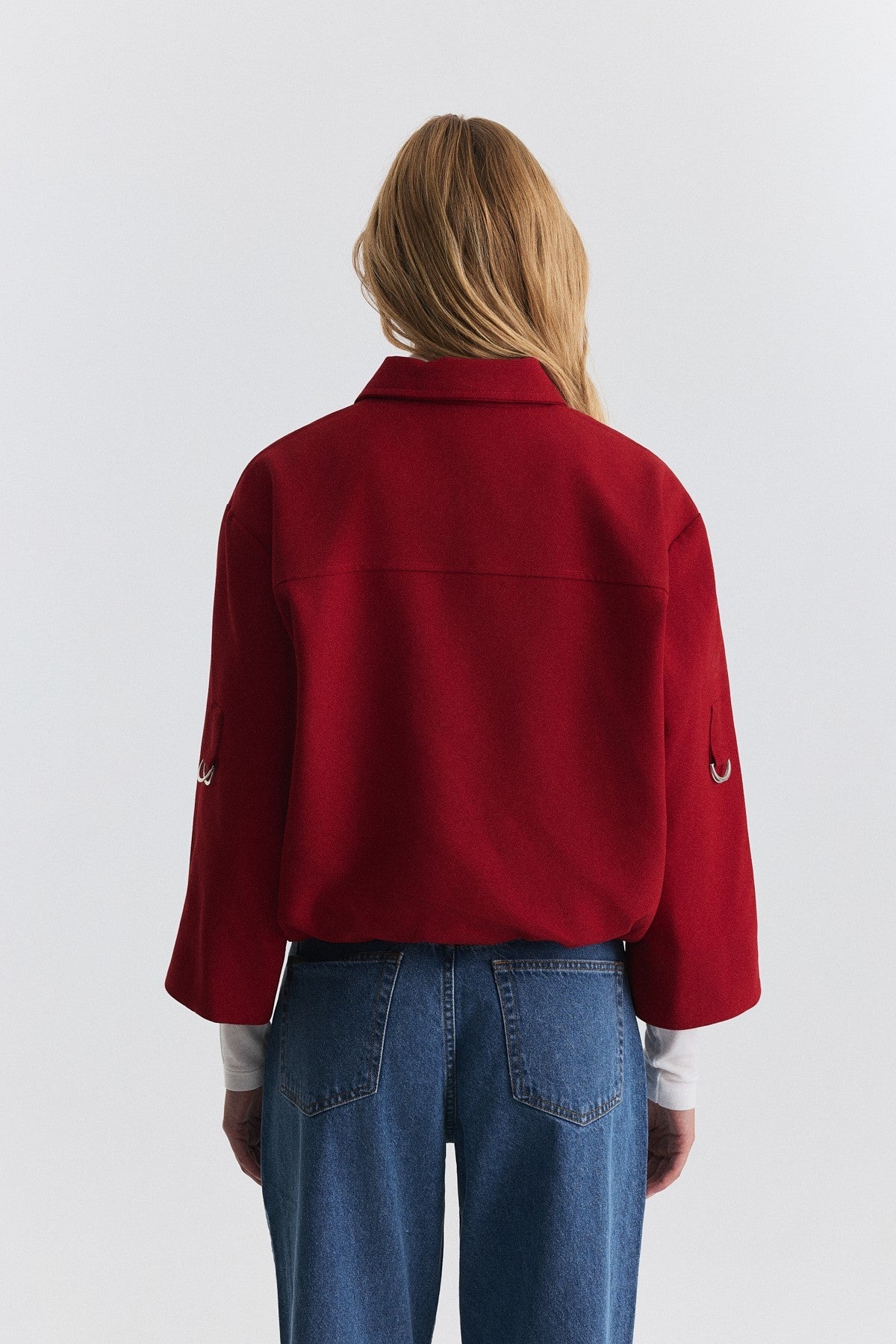 Waist-Elasticated Bomber Jacket