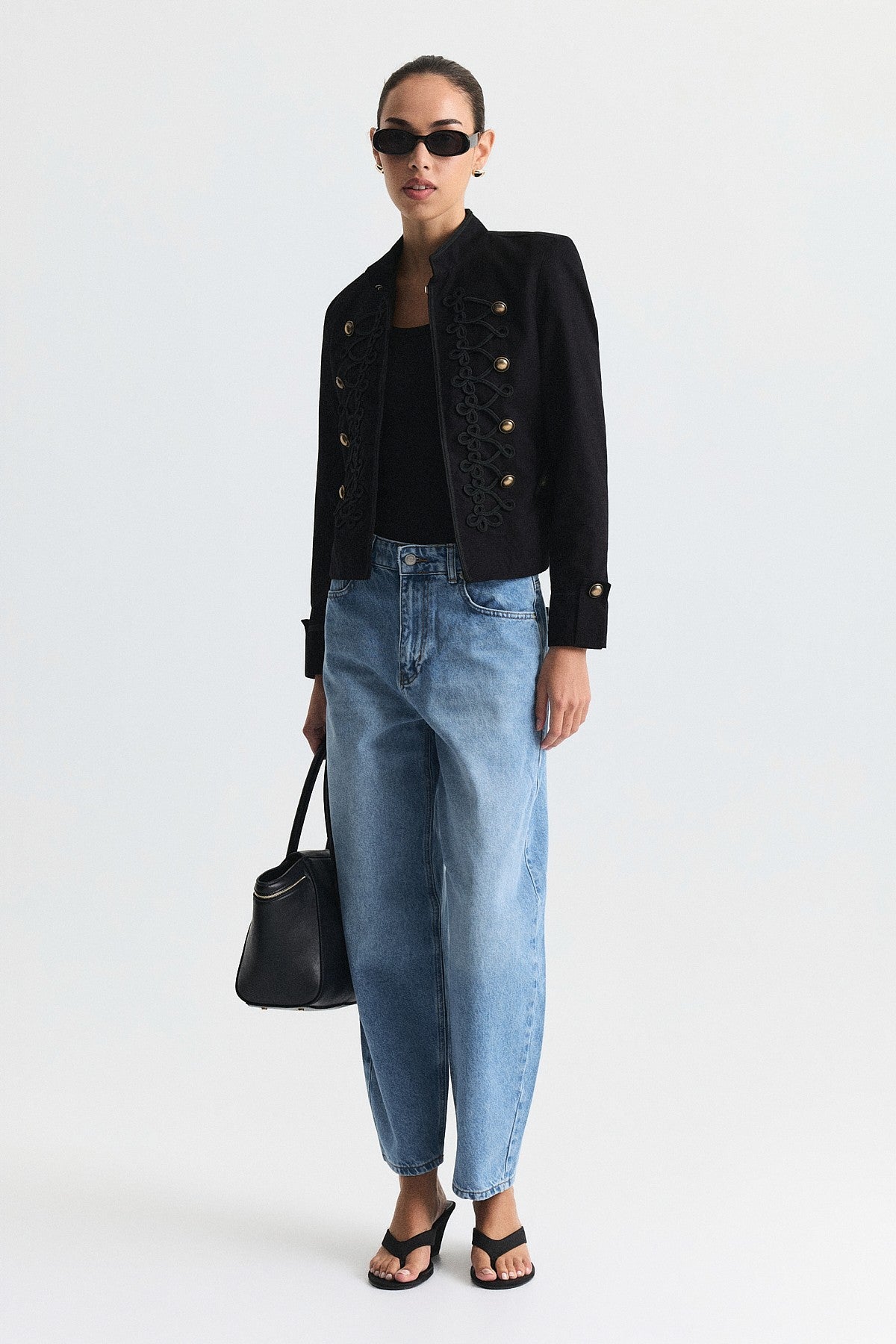 Embroidered Jacket with Ornate Button Details