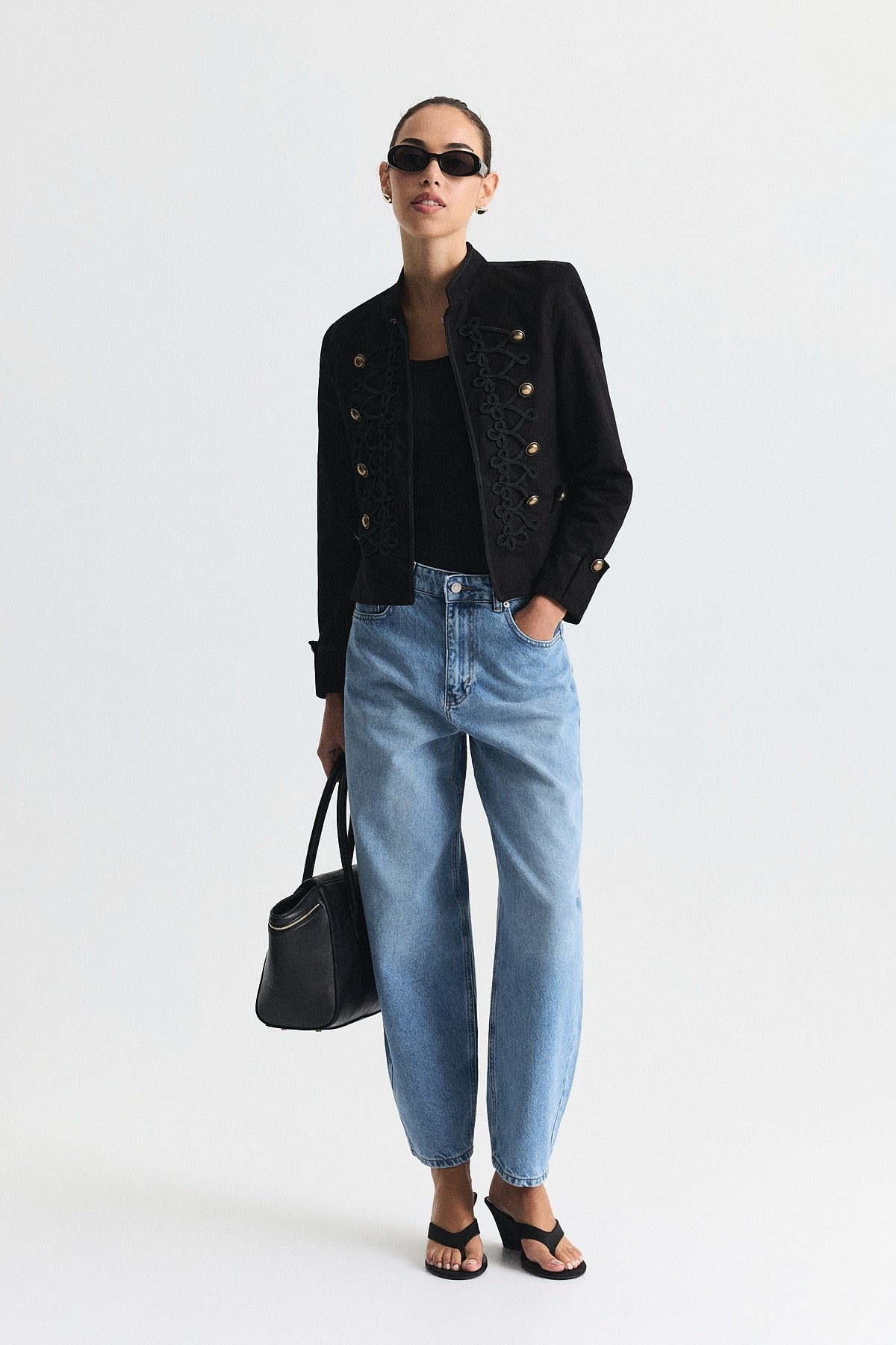 Embroidered Jacket with Ornate Button Details