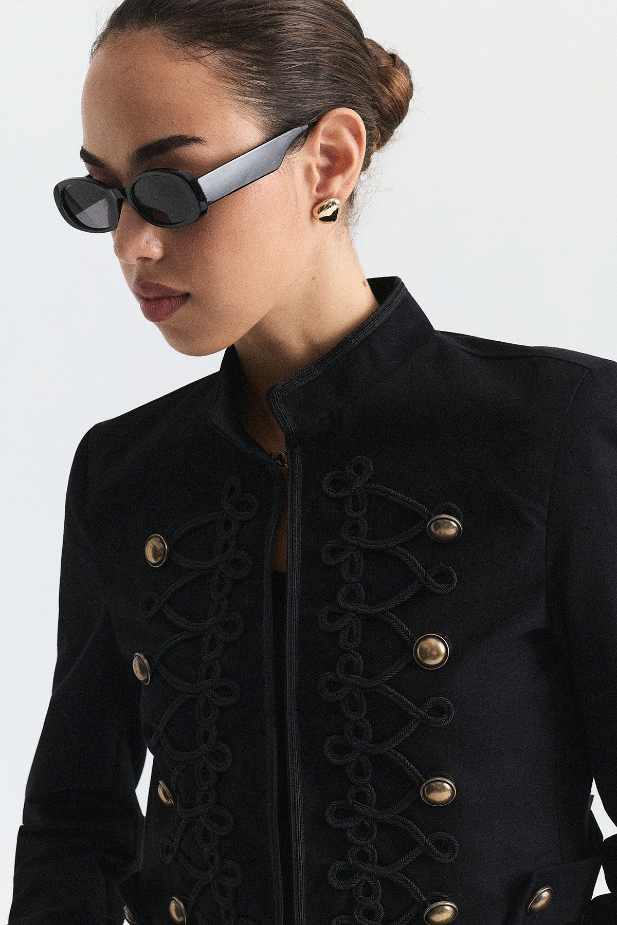 Embroidered Jacket with Ornate Button Details