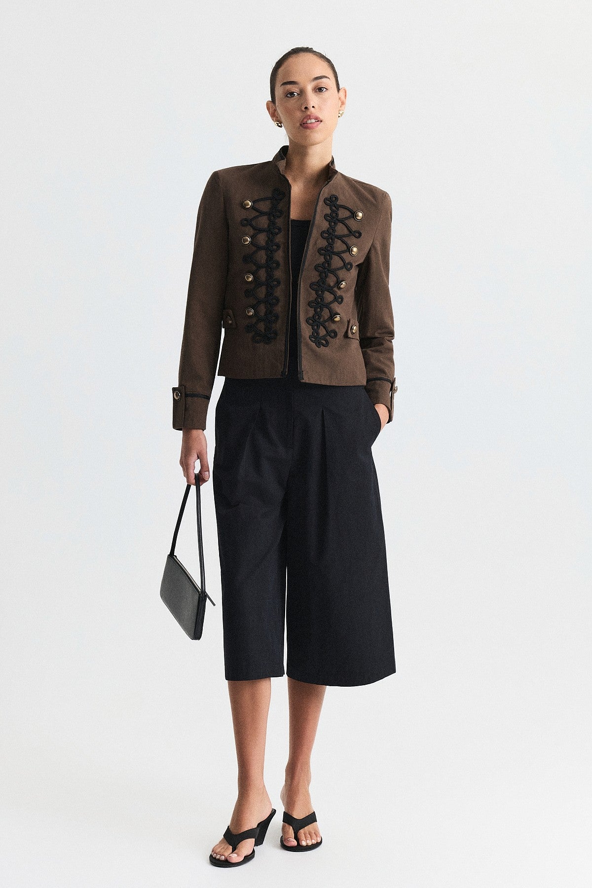 Embroidered Jacket with Ornate Button Details