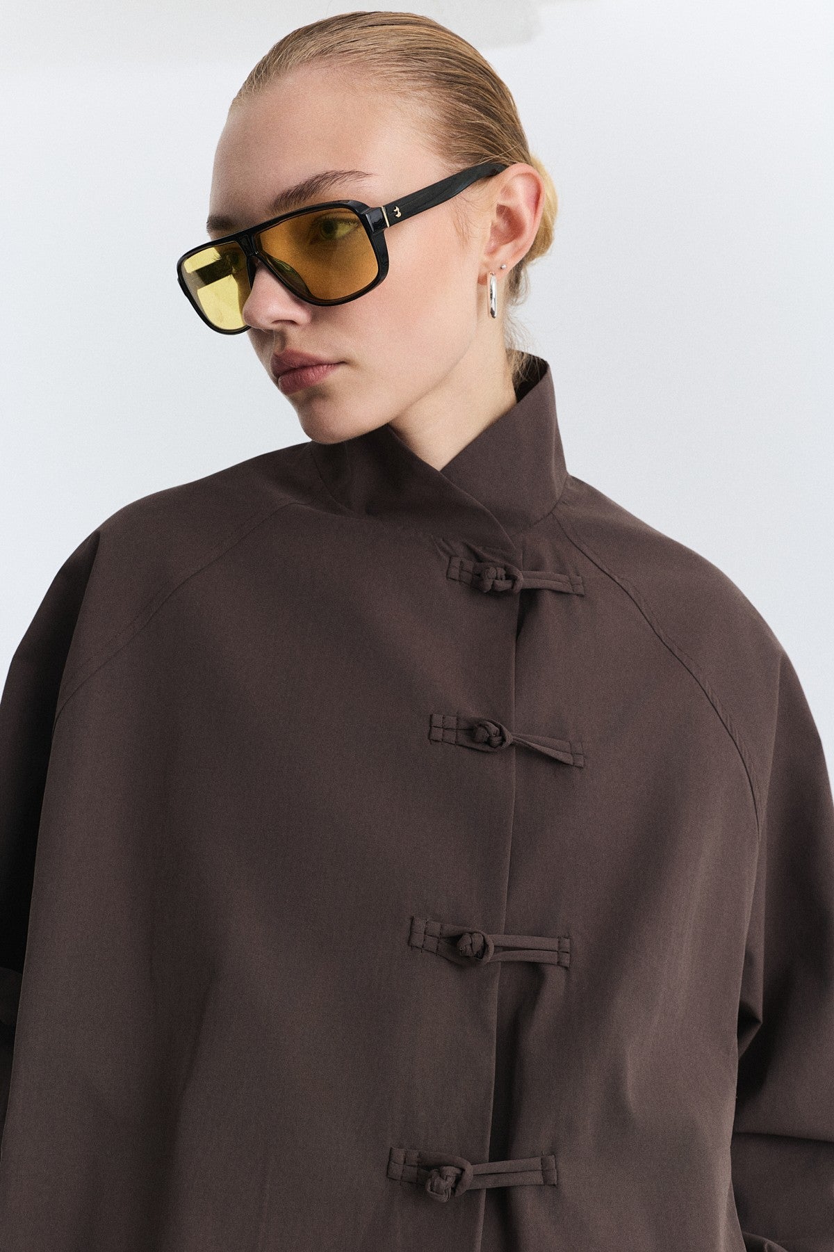 Jacket with Embellished Buttons