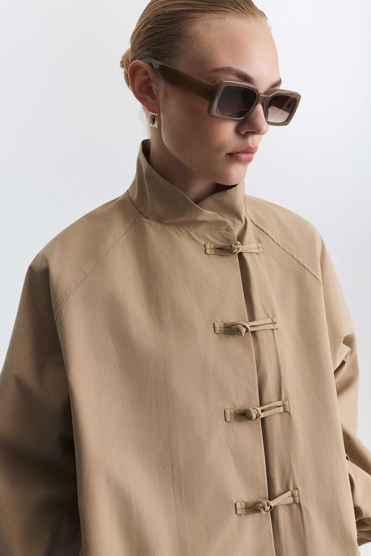 Jacket with Embellished Buttons