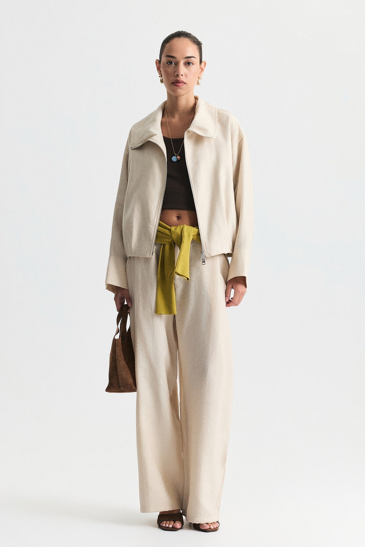 Stand-Up Collar Bomber Jacket