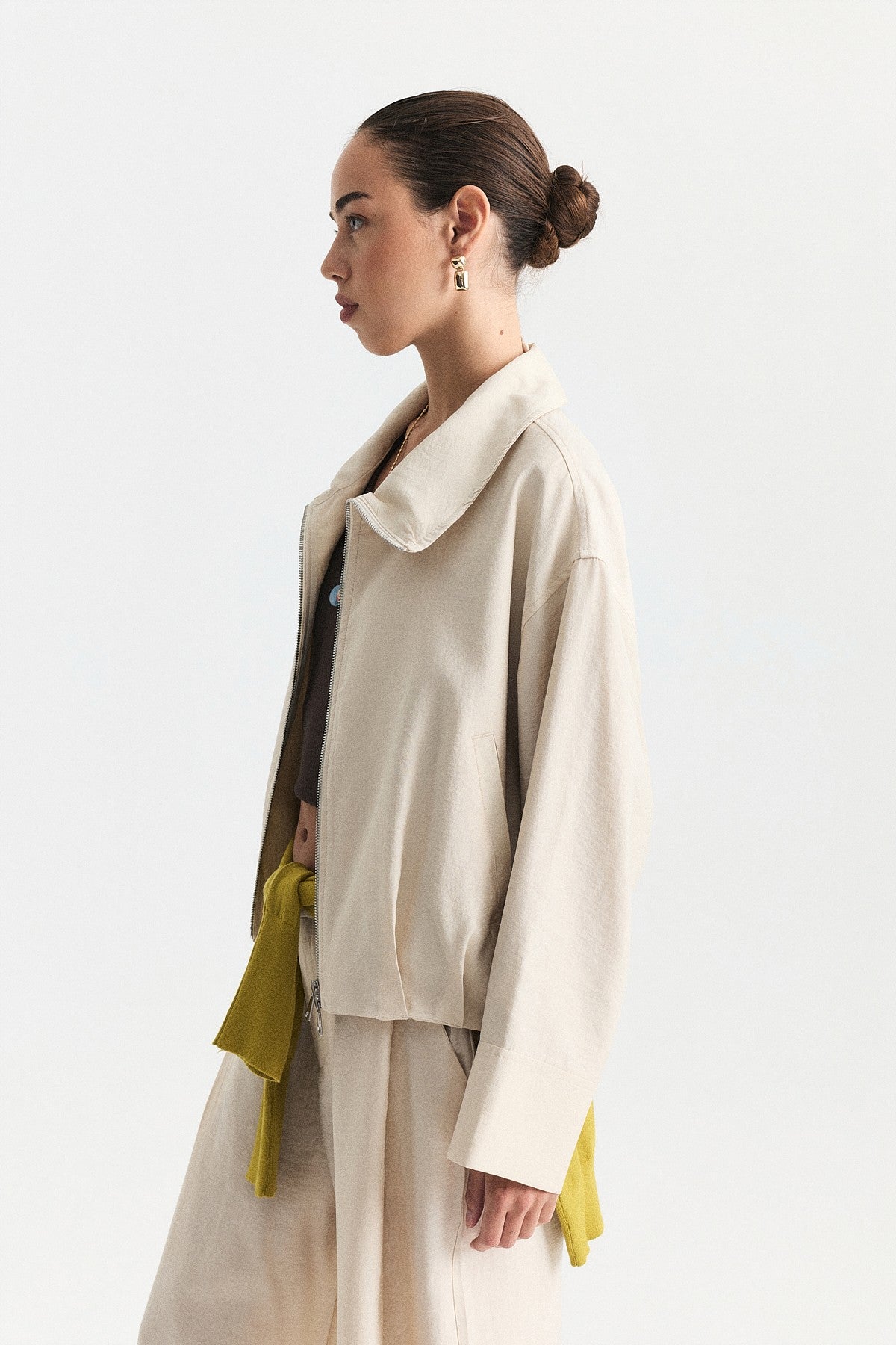Stand-Up Collar Bomber Jacket