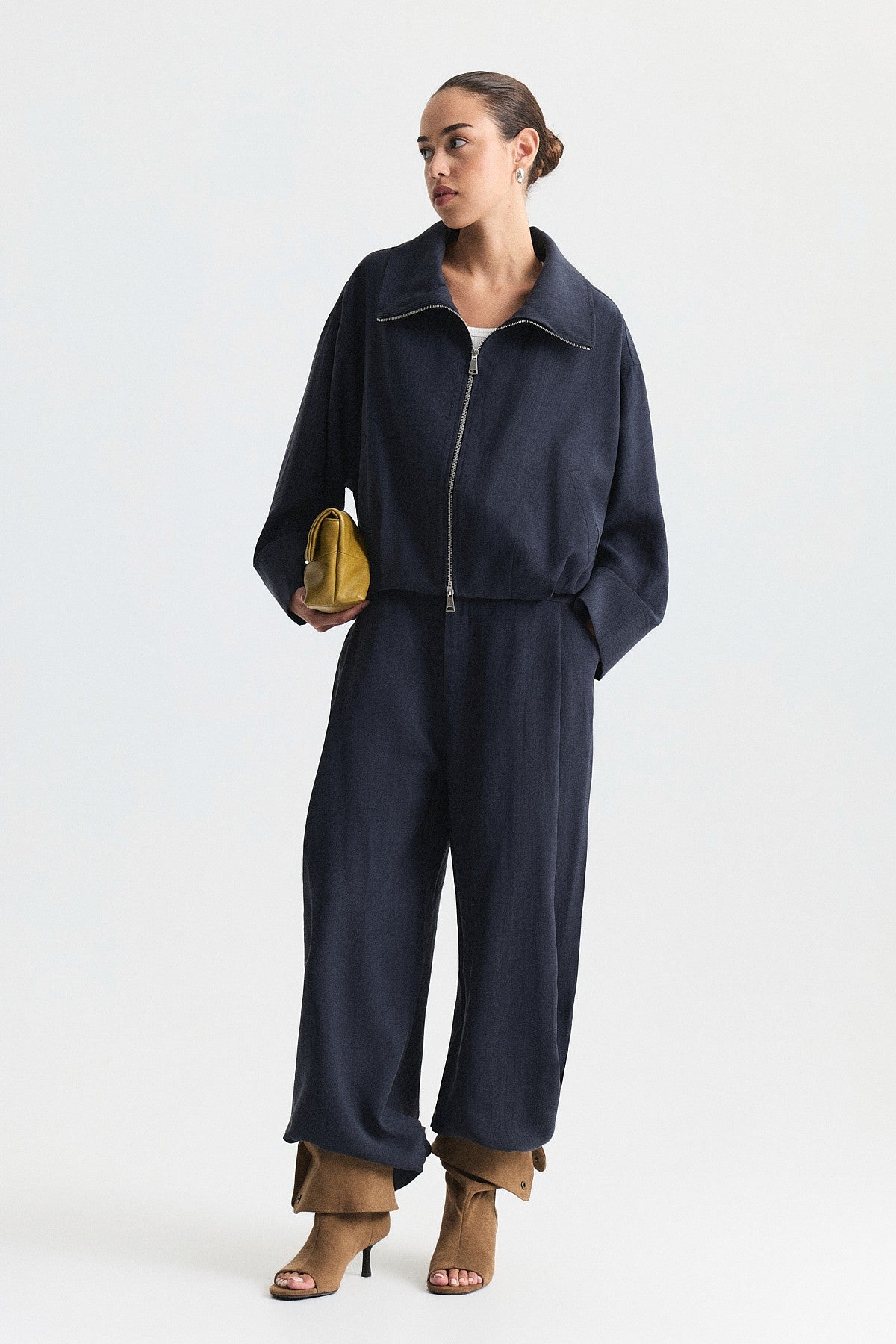 Stand-Up Collar Bomber Jacket