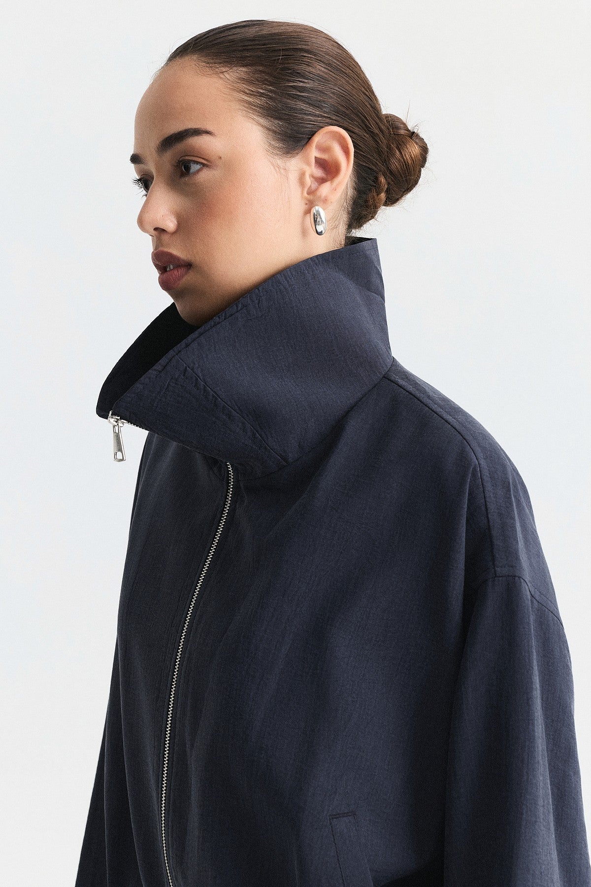 Stand-Up Collar Bomber Jacket