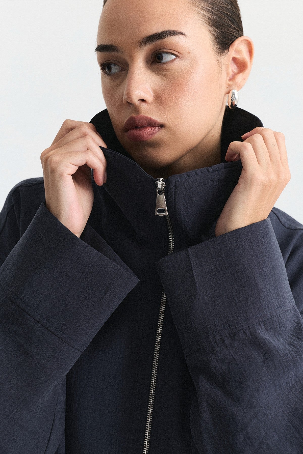 Stand-Up Collar Bomber Jacket