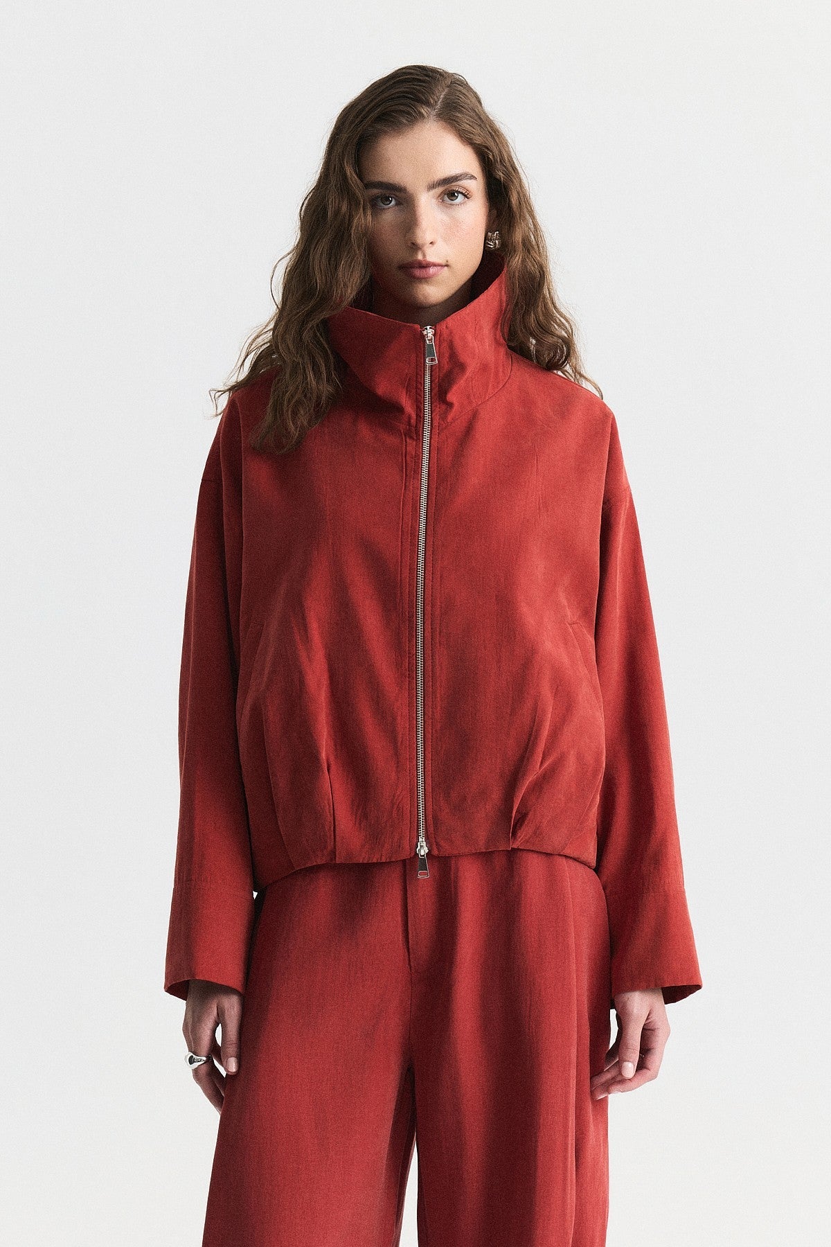 Stand-Up Collar Bomber Jacket